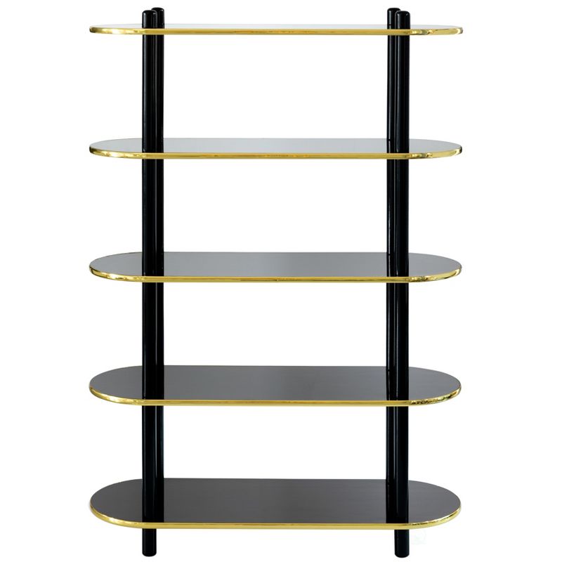 Fabulaxe 5 Tier Open Bookshelf, Contemporary Classic Modern Style Free Standing Display Rack Unit for Collections,59" Height Etagere Bookcase, 4 of 7