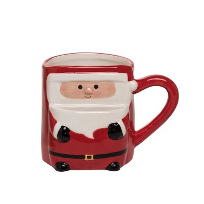 Transpac Dolomite 6 in. Red Christmas Cookie Character Mug