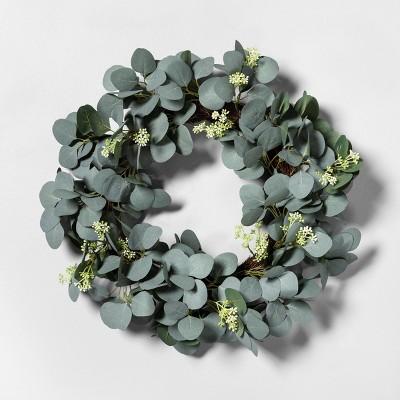 20" Faux Eucalyptus with Seeds Wreath - Hearth & Hand™ with Magnolia