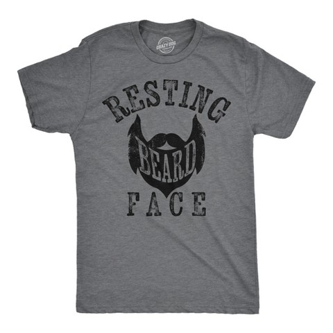 Мужские футболки Crazy Dog T-Shirts, Inc. Mens Funny T Shirts Resting Beard Face Sarcastic Facial Hair Novelty Tee for Men - Crazy Dog Men's T Shirt With Sarcastic Sayings Dark Grey M