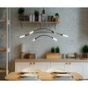 Urban Ambiance Luxury Minimalist Indoor Chandelier,  22-3/4''H x 40"W x 40''D,  Matte Black Finish, UHP4411 - 2 of 4