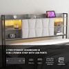 NicBex Queen/King Size Bed Frame with Storage Headboard,2 Drawers and Power Outlet for Adults/Boys/Girls - 4 of 4