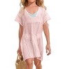 Girls swim cover up crochet swimsuits kids swimwear beachwear tops - 2 of 4