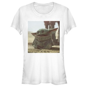 Juniors Womens Star Wars The Mandalorian The Child Square Frame T-Shirt - 1 of 3