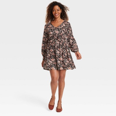 Women's Bishop Sleeve A-Line Dress - Knox Rose™