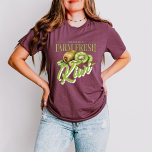 Simply Sage Market Farm Fresh Kiwi Watercolor Short Sleeve Tee - 1 of 4