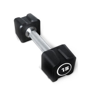 Weight Dumbbells, 33lb Exercise & Fitness Square Dumbbell, PU Weight Dumbbells With Non-Slip Grip for Home Gym Fitness Workout Strength Training - 1 of 4