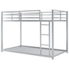 Kumasinova Modern Full-Over-Full Bunk Bed, Low Bunk Metal Bed Frame with Built-In Ladder, Full-Length Guardrails for Small Bedrooms/Family Spaces - 4 of 4