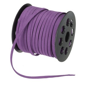 Unique Bargains DIY Jewelry Making Vintage Style Faux Suede Leather Lace 1 Pcs 0.2 Inch x 50 Yard - 1 of 4