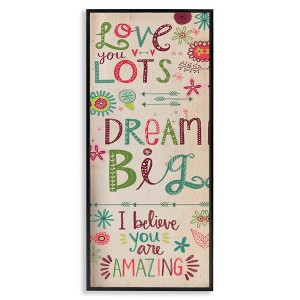 Stupell Industries Encouraging Floral Dream Big, 10" x 24" - 1 of 4