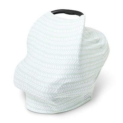 Image of Simka Rose 6-in-1 Nursing Cover & Baby Carseat Cover, Sage Chevron