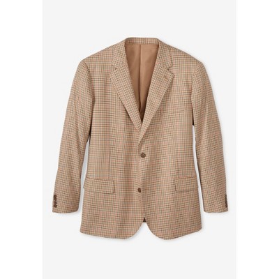 KingSize 2-Button Classic Blazer - 66, Natural Check — фото 4