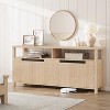 Boho TV Stand for TVs up to 70 Inch, 63 Inch Long Entertainment Center with 4 Door & Open Shelf, TV Consoles Stands for Living Room Bedroom - 4 of 4