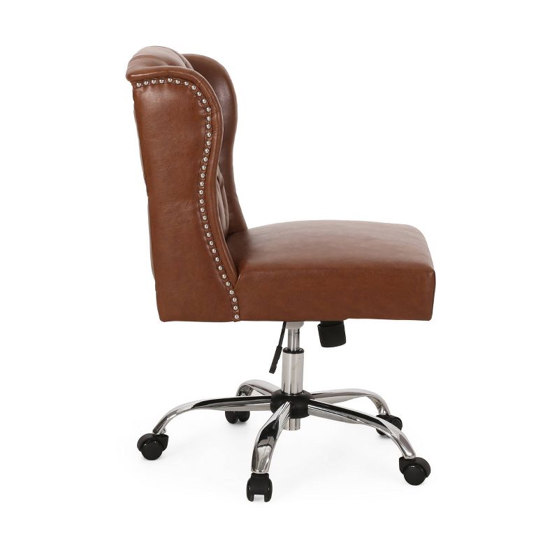 Beltagh Contemporary Wingback Tufted Swivel Office Chair - Christopher Knight Home, 5 of 9