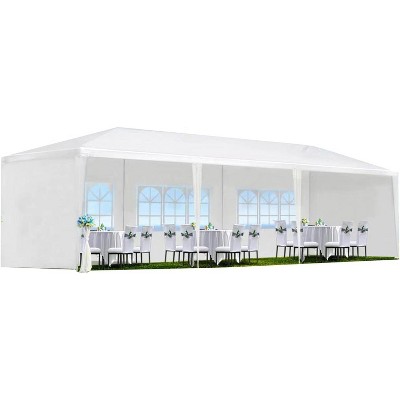 Outdoor Canopy Tent, Wedding Party Tent Sun Shade Metal Frame Shelter