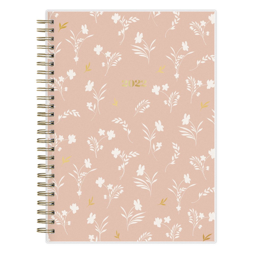 2022 Planner Notes Frosted 5.875"x8.625" Monthly Wirebound Prairie Flower Desert Rose - The Everygirl for Day Designer