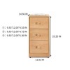 TiramisuBest Nightstand 4/3-Drawer Solid Oak Storage Cabinet Freestanding Corner Modern Minimalist Bedroom Living Room Decor - 4 of 4