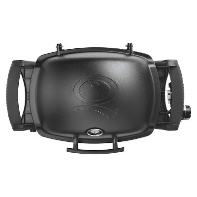Weber Q 1200 Black Portable Propane Gas Grill with Side Burner