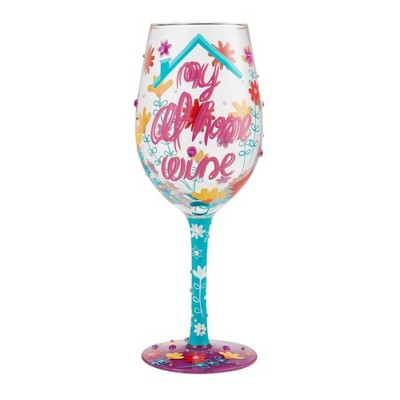 Tabletop 7.75" My At Home Wine Hand Painted Enesco  -  Drinkware