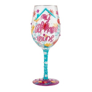 7.75 In My At Home Wine Hand Painted Wine Glasses - 1 of 3