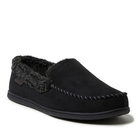 Dearfoams Men s Eli Microsuede Moccasin Slipper With Whipstitch