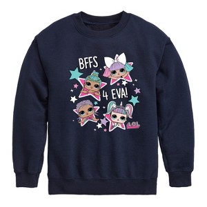 Boys' - LOL Surprise! - LOL Bffs 4 Eva Graphic Long Sleeve Fleece Sweatshirt - 1 of 4