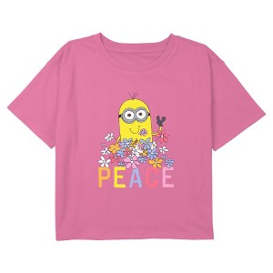 Girl's Despicable Me Spring Peace T-Shirt - 1 of 3