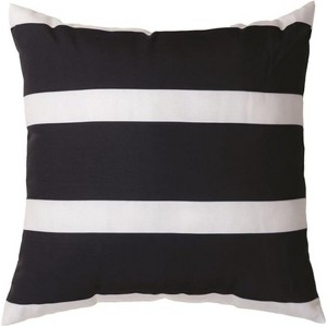 Manual Woodworkers & Weavers Black Stripe Decorative Pillow 18x18 inch - 1 of 3