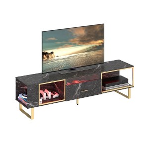 Bestier 70 inch High Gloss TV Media Console for Living Room - 1 of 4