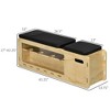 NAYSAYE Exercise Trainer Adjustable Weight Bench with Storage Rack and Resistance Rope for Home Gym Workouts, Wood, 43.30"*13.80"*42.30" - 4 of 4