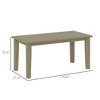 Rectangle Outdoor Coffee Table, HDPE All-Weather Outdoor Patio Table with Slatted Tabletop for Yard, Balcony - 3 of 4