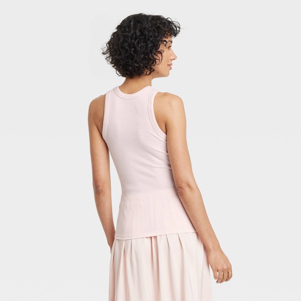 Top de tirantes acanalado de corte ajustado para mujer - A New Day™ 3