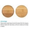 Unique Bargains Indoor Round Bamboo Planter Saucer Drip Tray Plant Drainage Trays 3 Pcs - 4 of 4
