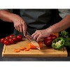 Bamboo Cutting Board for Kitchen, 18" Large Wood Charcuterie Cheese Board, Wooden Chopping Block with Side Handles and Juice Grooves - 3 of 4