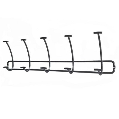 Mdesign Steel Hook Rack And Modern Key Holder For Wall - 2 Pack