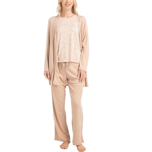 MUK LUKS Womens The Anything 3 Piece Pajama Set - image 1 of 4