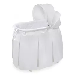 Pad and Storage Empress Round Baby Bassinet with Bedding 
