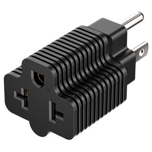 Itopfox 4-in-1 15 Amp to 20 Amp T Blade Power Adapter - 5-15P to 5-20R, 6-15R, 6-20R for EV Charging & Household Use - 1 of 4
