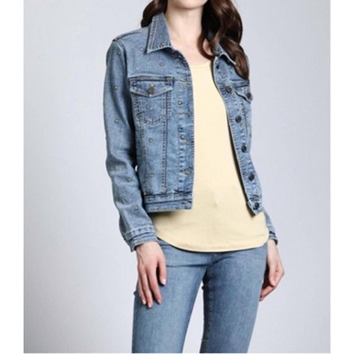 Women's Cross Embroidered Jean Jacket - APNY