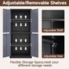 Mlezan 4-Door Storage Cabinet: Metal,Adjustable Shelf, Lockable. Ideal for Office,Home,Pantry,Kitchen, or Garage. Secure and Functional. - 4 of 4