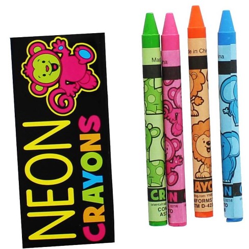 Nerd Block Neon Crayons 4-pack : Target
