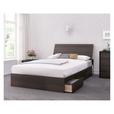 3pc Full Celeste Bedroom Set Dark Brown - Nexera