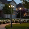 C Cattleya 89.5in 3-Light Matte Black Dusk to Dawn Outdoor Post Light with GFCI Outlet - 2 of 4