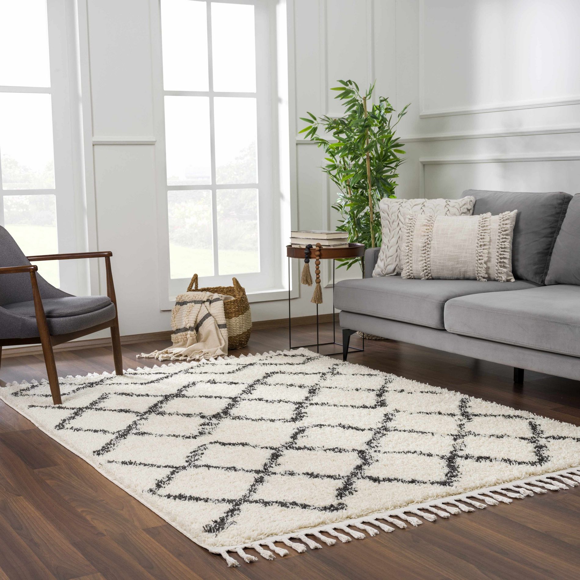 Hauteloom Rectangle Area Rug   Charcoal