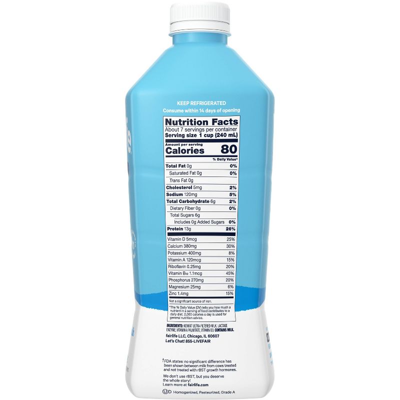 Fairlife Lactose-Free Skim Milk - 52 fl oz, 5 of 12