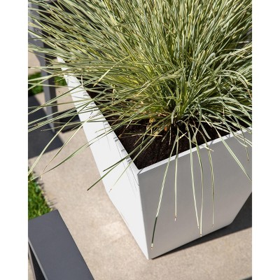 Nobleton Modern White Square Planter for Indoor & Outdoor