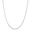 Black Bow Jewelry 2.9mm Sterling Silver D/C Solid Elongated Cable Chain Necklace - 3 of 4