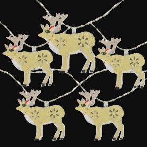 Northlight LED Reindeer Christmas Lights - Warm White - 4.5' Clear Wire - 10ct - 1 of 3