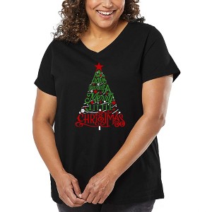 LA Pop Art Have Yourself a Merry Little Christmas - Women's Word Art V-Neck - 1 of 4