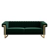 GDFStudio Calla 83.85'' 3-Seater Modern Chesterfield Velvet Upholstered Sofa - 4 of 4